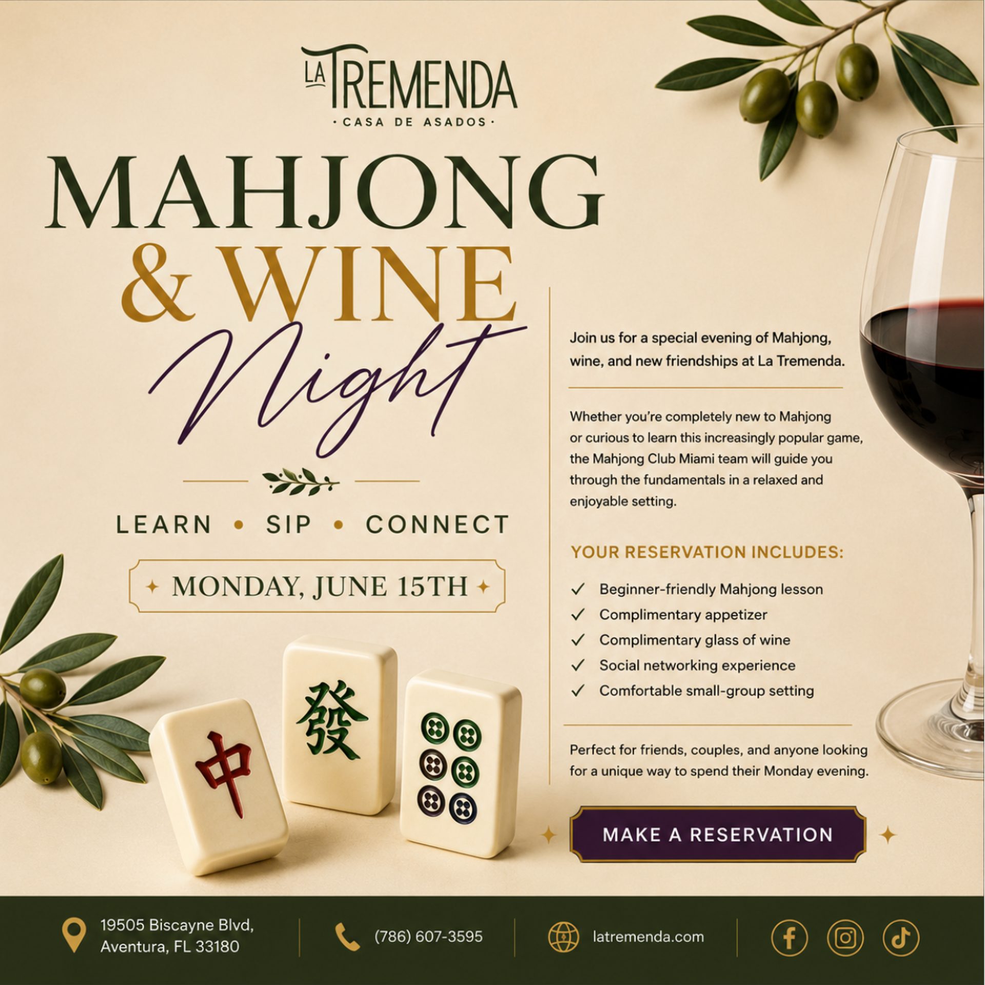 Mahjong & Wine Night at La Tremenda