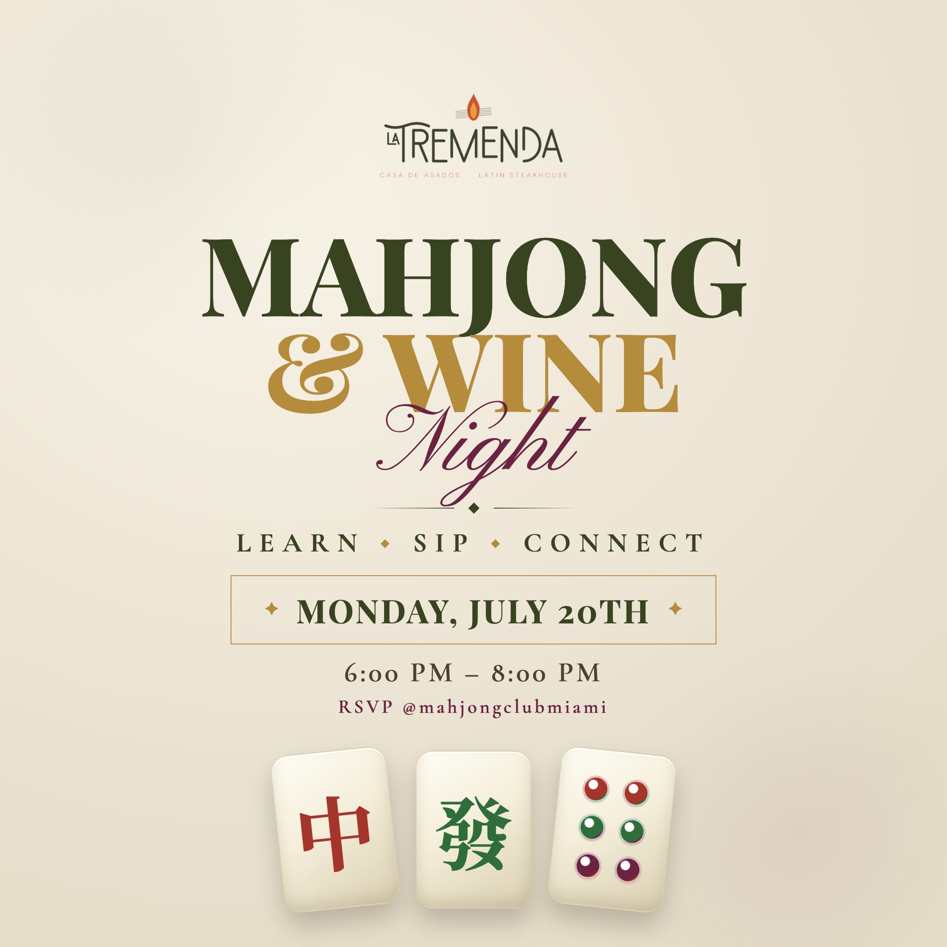 Mahjong & Wine Night